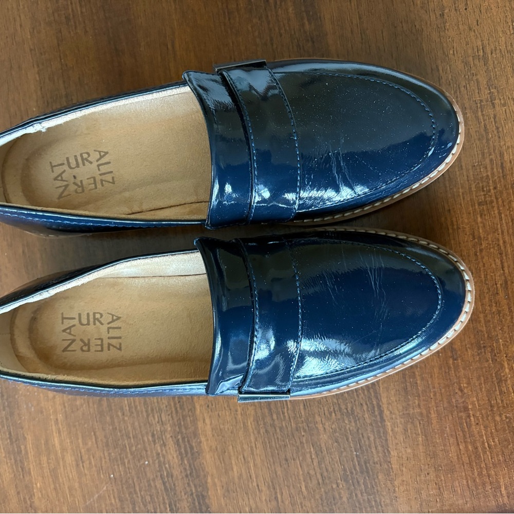 Naturalizer Glossy Blue Loafers